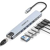 USB C ハブ 10-in-1 Hurple マルチポート Type C アダプタ【4K@30Hz HDMI＋100W PD急速充電＋U