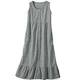 授乳対応マタニティノースリーブワンピース　　杢グレー　サイズ:マタニティM‐L