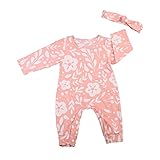 Brightup　赤ちゃん　女の子長袖ロンパース、ボディスーツを印刷して、新生児のスーツセット遊び着の服