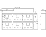 BL集合郵便受箱（SA型） 型式SA-6戸数：6戸用 SK-106S　　新協和
