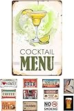 レトリカン ブリキ看板 全120種類 アメリカン 雑貨 ナンバー プレート レトロ ガレージ 車 バイク アンティーク インテリア 昭和 ヴィンテージ (バー(各1枚), NO.4)