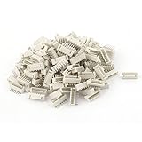 uxcell JSTヘッダー　プラスチック製　シルバートーン　2.54mmピッチ 7ピン 160個入り