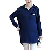 Zhhlinyuan マタニティ Hooded Sweater Larger Size Loose Pregnant Women Cothes Nursing Dress