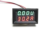 【CPGS】デジタル 電圧計 電流計 DC100V緑／50A赤 シャント(分流器)とセット 配線例付き GR