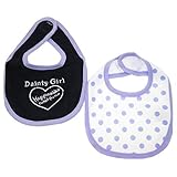 お買い得!![ベビービブ]スタイ2枚セット/Dainty Girl パープルドット