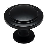 Cosmas ® 5560 FBフラットブラックキャビネットハードウェアラウンドノブ – 1 – 1 / 4 "直径