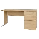 オフィスカグ オフィスデスク 事務机 片袖机 ナチュラル 幅1400×奥行600×高さ700mm MOD-K1460-N