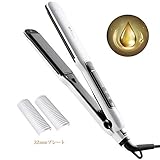【最新デザイン】ストレートアイロン Amzdeal ヘアアイロン マイナスイオン 32mmプレート 160-220℃調節可能 温度ロック機能