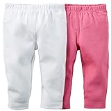 カーターズ（Carter's）女の子用ピンクxホワイトポケット付きボディースーツにピッタリなリボン付きコーデパンツ2枚セット (6months(61-67cm)) [並行輸入品]