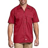 [ディッキーズ] ワークシャツ 半袖 1574 (M, レッド) [並行輸入品]