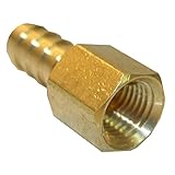 LASCO 17-7611 1/4-Inch Female Pipe Thread by 1/4-Inch Hose Barb Brass Adapter [並行輸入品]
