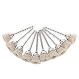 Lovoski 10個　回転ツール　カップブラシ　シャンク　ソフト　ウール　研磨　工具　金属バフ　アクセサリー用品