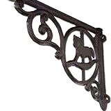 馬のモチーフ フレンチアンティーク調アイアンブラケットホースブラウン