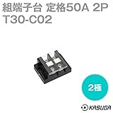 春日電機 組端子台 T30-C02 セルフアップ 2極 NN