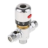SM SunniMix 高品質　黄銅　3ウェイ　サーモスタット混合バルブ　太陽熱温水ヒーターミキサーバルブ　DN15　内蔵の温度制御コンポーネント