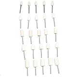 25個入り 羊毛フェルトホイール バフ研磨 金属磨き 3mm軸付き 砲弾型 円筒