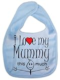 IiE, I love my Mummy this much, Unisex Feeding Bib, Pale Blue by Image is Everything