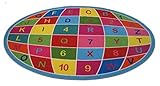 Fun Rugs Fun Time Alpha Numeric Globe Novelty Rug, 51 x 78" [並行輸入品]