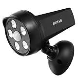 OUTAD 耐水 ソーラーPIRモーションセンサーライトソーラーライト 人感センサー 5LED 広角 玄関入口/屋外照明/軒先/ガーデン/駐車場などに適用 (（2200mAh）)
