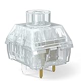 透明キーボードスイッチ Kailh Jellyfish Yスイッチ メカニカルキーボード用 5ピン 45gf リニア/潤滑/完全透明スイッチ (クラゲリニア、72個)