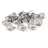 uxcell ホースクランプ　クリップ　ステンレス製　20個入 9mm-16mmホース直径