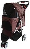 折りたたみ式 3輪 ペットカート EA-PETCT01-BR ブラウン
