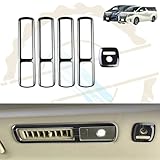 DodoxDIY 適用 アルファード ヴェルファイア 30系 前期後期 専用 内装パーツ リアエアエアコン吹き出し口 パネル カバー ガーニッシュ 車内グッズ インテリアパネル ブラック