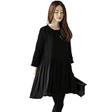 【La Bella】 マタニティ シフォン ワンピース フォーマル チュニック レディース 膝丈 (M)