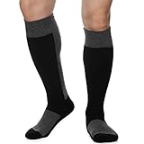 KleeTrend 男性スキー靴下 スキー用の高性能で暖かいソフトストッキング男女兼用のスノーボードハイキング (1 *グレー)