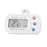 Baoblaze デジタル温度計　冷蔵庫用　IPX3防水 測定範囲:-20℃〜50℃　大型LCDディスプレイ　高精度　吊り下げ　ホワイト　