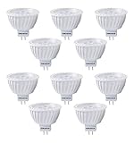 10-PACK 7W MR16 LED Light Bulb, 60W Halogen Equivalent MR16 Bulb, AC/DC 12V GU5.3 Base 36 Degree Spo