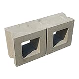 森ブロック工業(株) 120ウインドーブロック チャコール 基本型(横筋兼用)