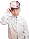 (スマイル ワキキ)Smile YKK シンプル ベビー ハンチング帽 子供 男の子 ハット コットン キャップ キッズ 帽子 チェックA