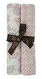 Zack & Tara Swaddle - Thick 'n' Thin Pack - Beautiful Blossoms & Traquil Trellis in Pink by Zack & T