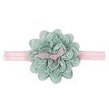 BOBORA　可愛い赤ちゃん　女児のレースの花のヘアアクセサリ　スウィートピンク　綺麗な花柄　「０－４歳」　姫様風　「３色」　雅びやか　ヘアアクセサリ ショートヘア
