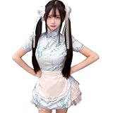 [Abuqino] コスプレ チャイナドレス メイド服 コスチューム かわいい チャイナ服 イベント コスプレ衣装 メイド Cosplay 撮影用