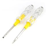 uxcell AC 110-500V マイナスドライバー テスト電子プローブミクロ 検電ドライバー 2本入り