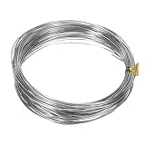 uxcell 18ゲージ1.0mmステンレスワイヤー10m/33 ftソフトクラフト彫刻芸術ワイヤーターニッシュレジスタントジュ エリーワイヤージュ エリーメイキングビーディングDIYクラフト用品 シルバー