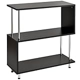 タンスのゲン ジグザグラック 2段 幅80cm オープンラック ブラック 39100013 BK