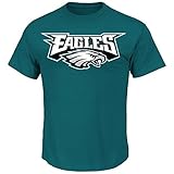 NFL Philadelphia Eaglesチームロゴ画面印刷Chest半袖Tシャツ、3 x、ダークグリーン