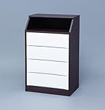 チェスト 小物 収納 開閉スムーズ オープントップチェスト 594 ブラウンオーク／ホワイト