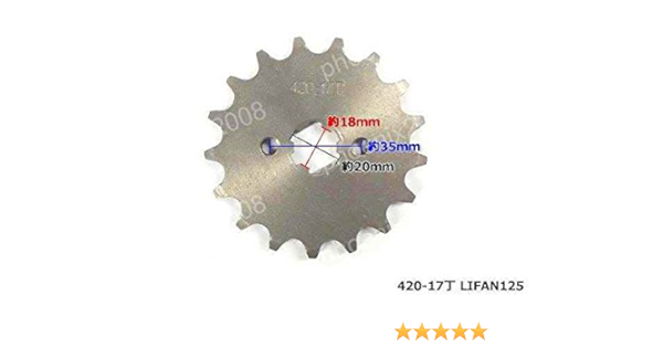 モンキー ゴリラ フロント スプロケット 4 17丁 Lifan125 スプロケット 車 バイク Amazon