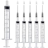 TOUFEIYUAN シリンジ5枚3ml 16G針 注射器 補修用注射器 リキッド調合 注入に便利 シリマーセット カートリッジ 復活 再生 工具 レジン 接着剤 インク 補充 (3ml5枚-16G針)