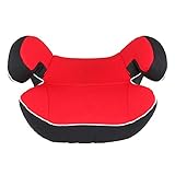 車チャイルドシート高まるクッション、ポータブル環境通気性ブースターパッド、3-12 歳の赤ちゃん最大負荷36キロ (黒、赤、青、黄),Red