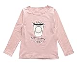 (コ-ランド) Co-land 子供服 長袖シャツ 女の子トップス クルーネック 可愛い図案プリント ガールズ 女児 春秋着 ベビー服 キッズｔシャツ カジュアル ピンク 13