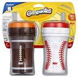 NUK Gerber Graduates Insulated Straw Sports Cup 9oz - 2pk (Baseball/Football) by NUK