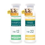 ラファンシーズ 犬用 猫用 ペット シャンプー&リンス NK-12 NK-22 ふんわりタイプ 各200mlセット 弱酸性 オイルフリー 被毛の科学 犬 猫 日本製