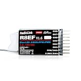 Radiolink R8EF受信機2.4GHz RC 8チャンネルSBUS/PPM/PWM受信機、電圧テレメトリー、2000M長距離制御、RC飛行機/ロボット用、Radiolink T16D/T12D/RC8X/RC4GS V3/RC6GS V3/T8S/T8FB送信機適応
