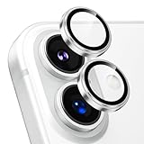 Podick レンズカバー iPhone 17 用 カメラフィルム 【貼ってる感ゼロ！】 9H強化ガラス アルミ合金 耐衝撃 いphone17 カメラ保護 高透過率 キズ防止 露出オーバー防止 気泡ゼロ 指紋防止 貼り付け簡単 アイフォン17 対応 独立型レンズプロテクター (17,Silver)