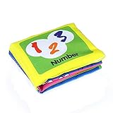 Tovadoo 布絵本 ベビー用 知識学習 お出かけ絵本 布のおもちゃ 知育玩具 3ヶ月-3歳 知育玩具 着脱バンド付き プレゼント